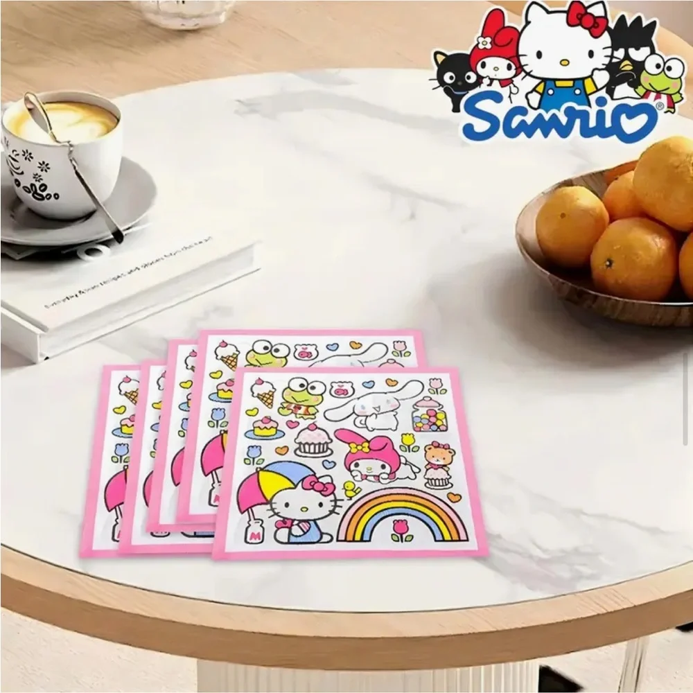 Sanrio Hello Kitty Pink and White Paper Luncheon Napkins, 20ct